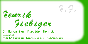 henrik fiebiger business card